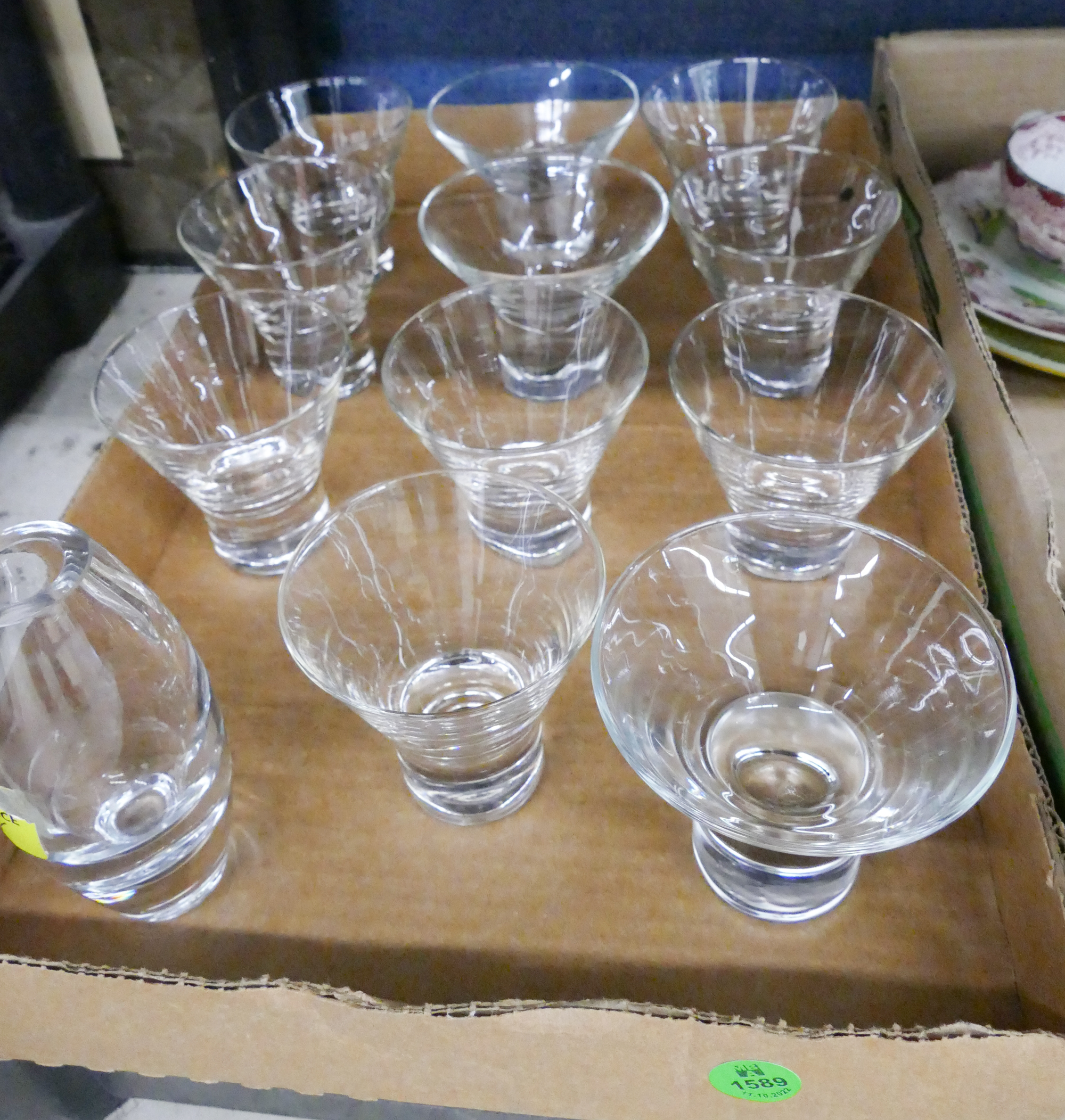 Appraisal: Box Midcentury Martini Glasses