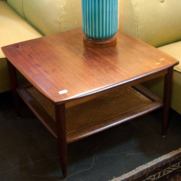 Appraisal: PAIR OF 'S TEAK SIDE TABLES