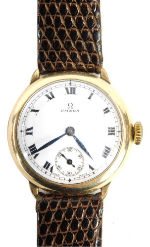 Appraisal: An Omega ct gold gents wristwatch with a circular watch