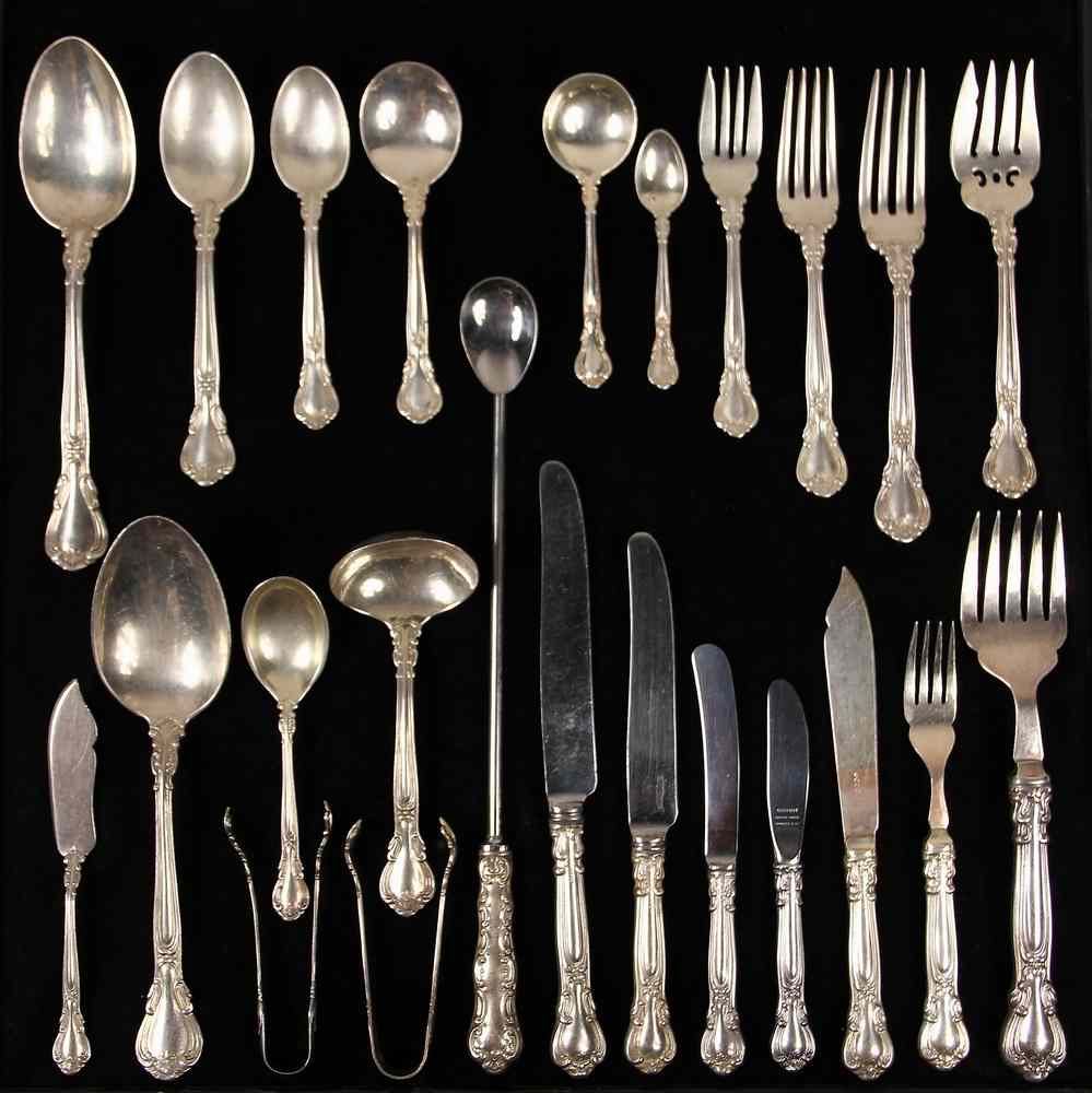 Appraisal: PC UNCASED STERLING FLATWARE - Gorham Chantilly Pattern Sterling Silver