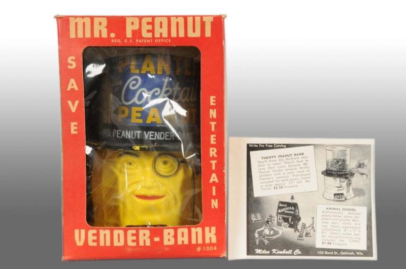 Appraisal: Plastic Planters Peanut Mr Peanut Vendor Bank Description s Yellow