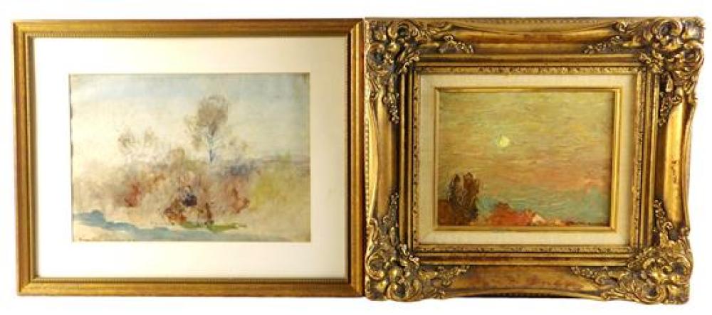 Appraisal: Hamilton Hamilton Connecticut - two works the first an oil