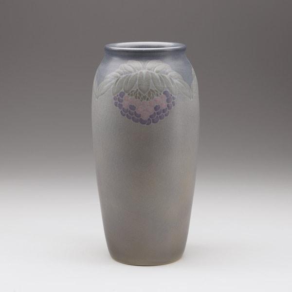 Appraisal: ROOKWOOD Incised Vellum vase by Sara Sax with clusters of