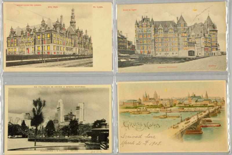 Appraisal: Lot of Hold-to-the-Light Postcards Includes four for New York one