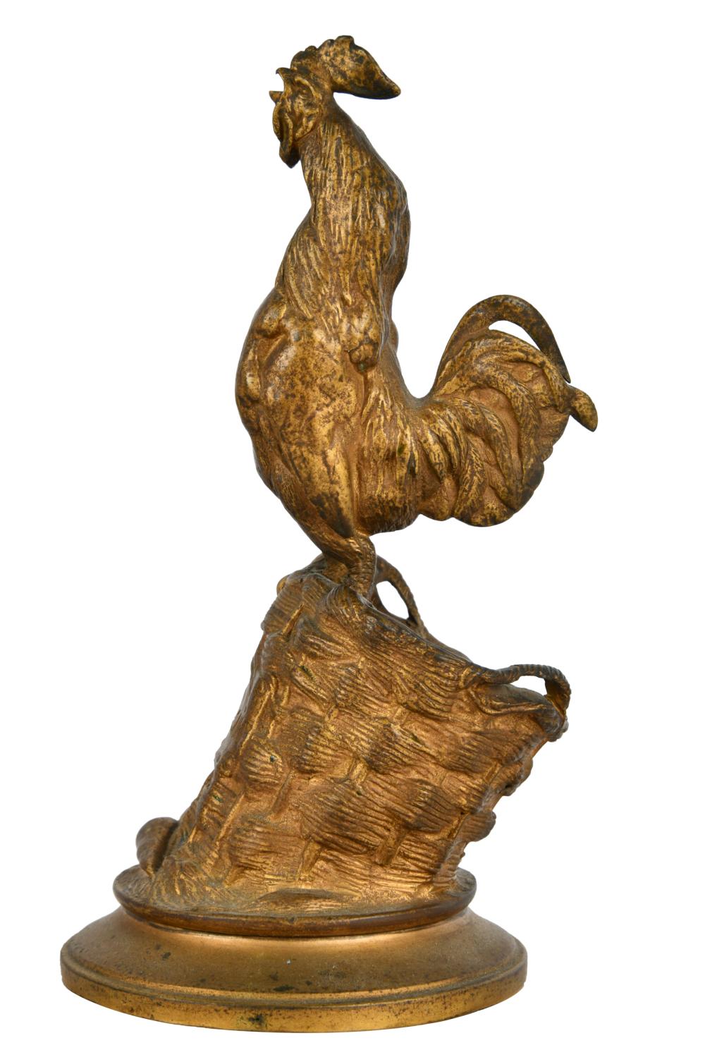 Appraisal: AUGUSTE NICHOLAS CAIN - ROOSTERgilt bronze signed A CAIN inches