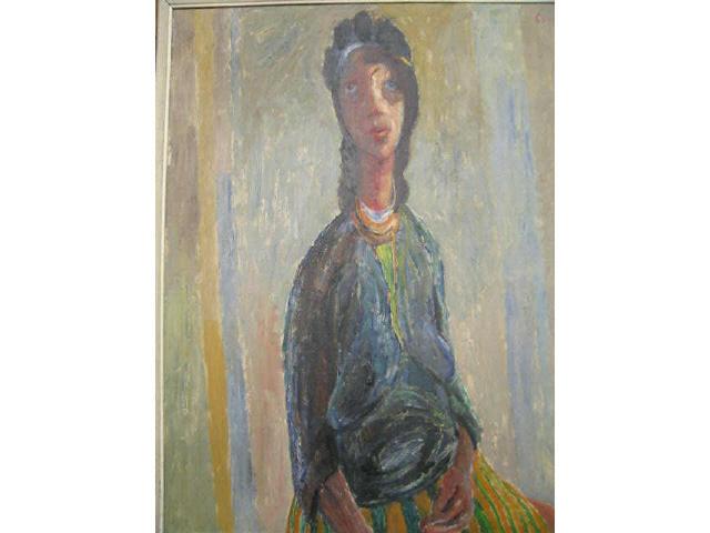 Appraisal: Colin Middleton Irish Oil Teresa portrait of a woman on