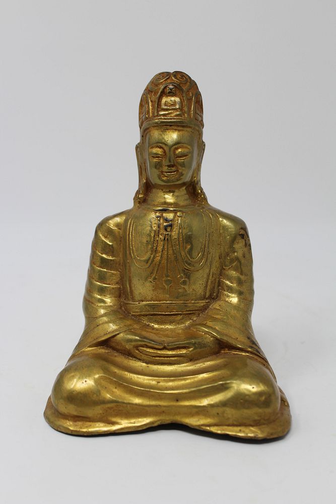 Appraisal: Gilt Bronze Tibetan Figure Gilt Bronze Tibetan Figure Height in