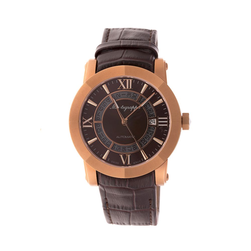 Appraisal: A Gent's Montegrappa NeroUno PVD Watch Rose gold and stainless