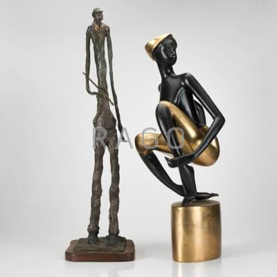 Appraisal: RAY NIEGEL VASANT Two sculptures The Sunday Walk by Ray