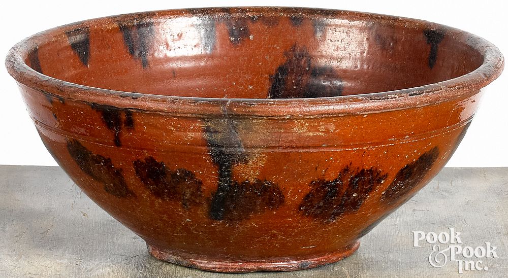 Appraisal: Redware mixing bowl th c Redware mixing bowl th c