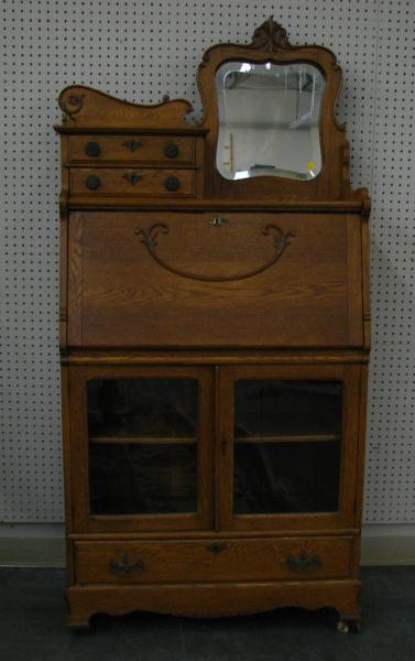 Appraisal: Turn of the Century Oak Larkin Desk with beveled mirror