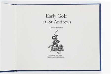 Appraisal: Golf - Hamilton David Early golf at St Andrews Glasgow