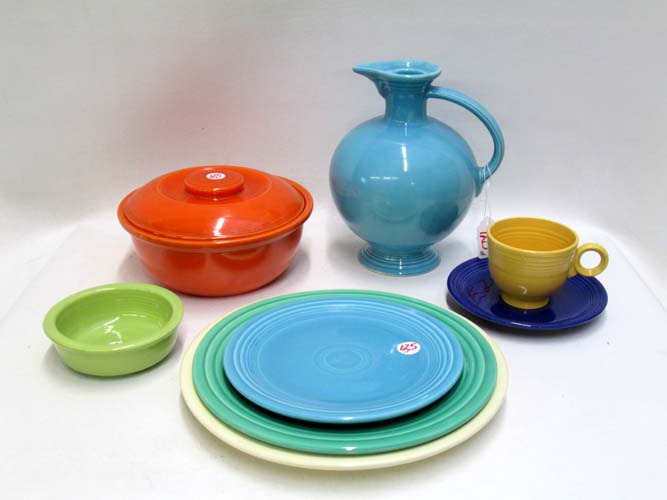 Appraisal: PIECE FIESTA DINNERWARE assorted colors including dinner plates luncheon plates