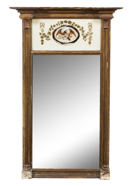 Appraisal: Sale Lot A Federal Giltwood and Eglomise Mirror circa having