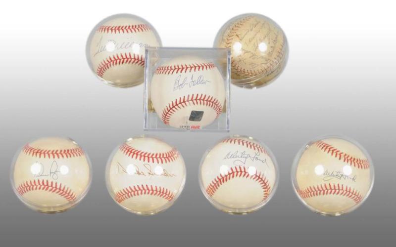 Appraisal: Lot of Autographed Baseballs Description Six are single signature balls