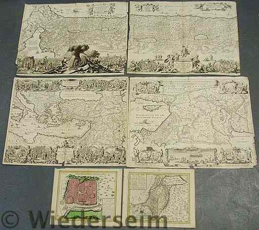 Appraisal: Group of six maps of the Holy Lands four are