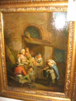 Appraisal: FOLLOWER OF ADRIAEN VAN OSTADE Listening to the Fiddler unsigned