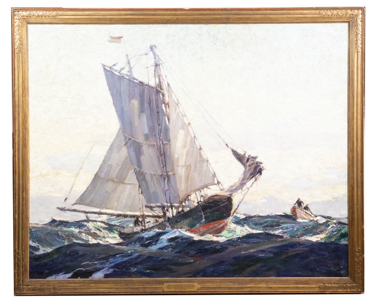 Appraisal: LARS THORSEN CT - Grand Banks Fishermen Noank oil on