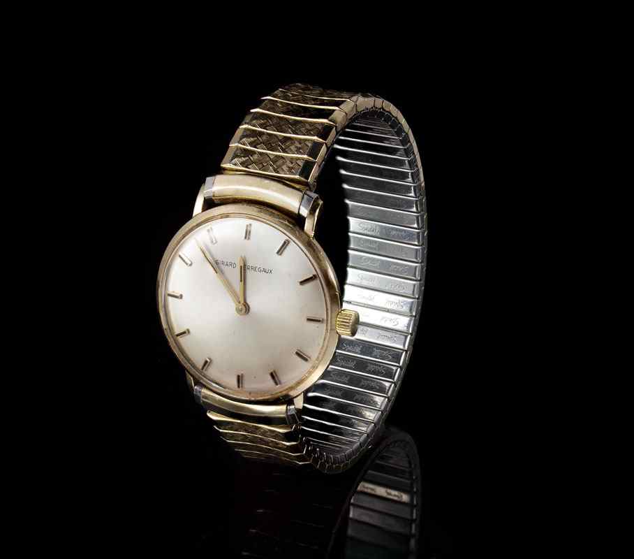 Appraisal: K GIRARD PERREGAUX WRISTWATCH K yellow gold watch on Speidel