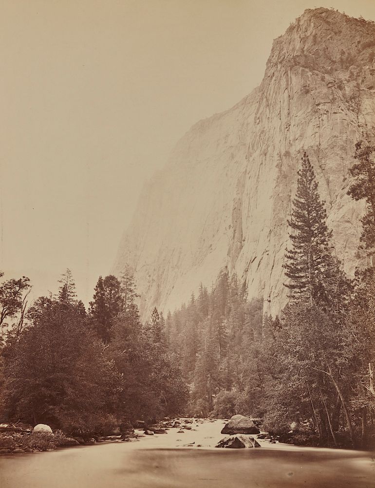 Appraisal: CARLETON WATKINS American - Outline of Cathedral Rock from the