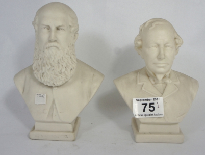 Appraisal: W H Goss parian busts Sir Wilfred Lawson and Beaconsfiels