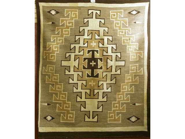 Appraisal: Navajo Textile weaving showing heavy use and measuring x inches