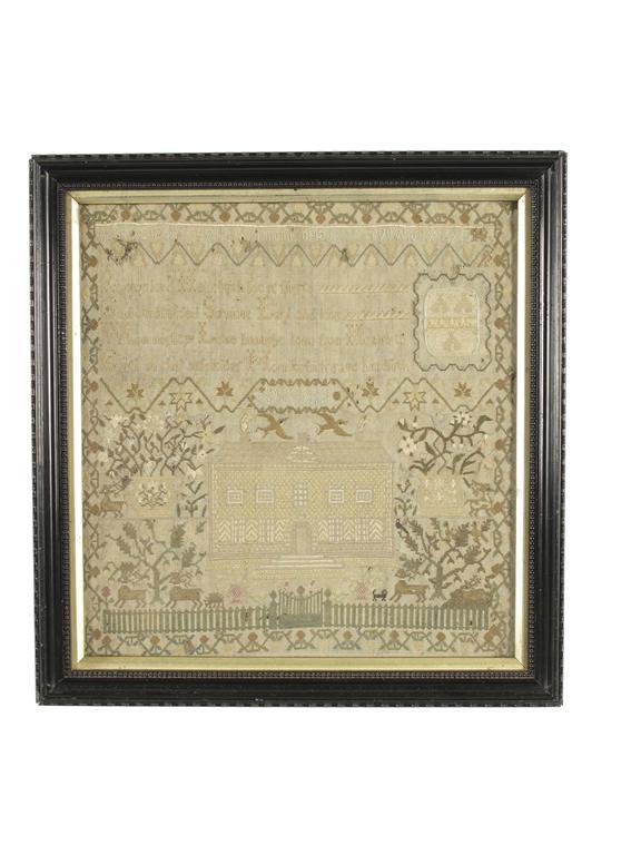 Appraisal: An early George III needlework sampler by Sarah Soame