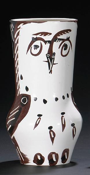 Appraisal: Pablo Picasso Spanish - Maroon and Black Wood-Owl A R