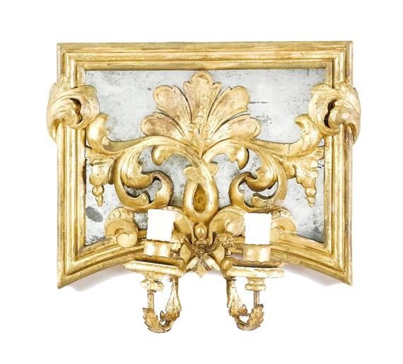 Appraisal: SUITE OF APPLIQUES Baroque style lights of them W H