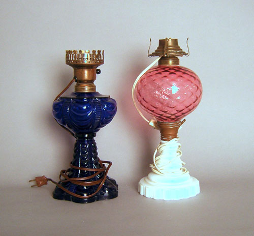 Appraisal: Two Victorian fluid lamps h h