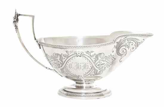 Appraisal: An American Sterling Silver Sauce Boat John Wendt for Ball