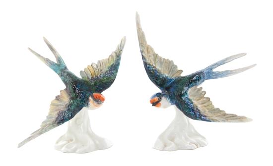 Appraisal: Sale Lot A Pair of Staffordshire Ornithological Figures modeled by