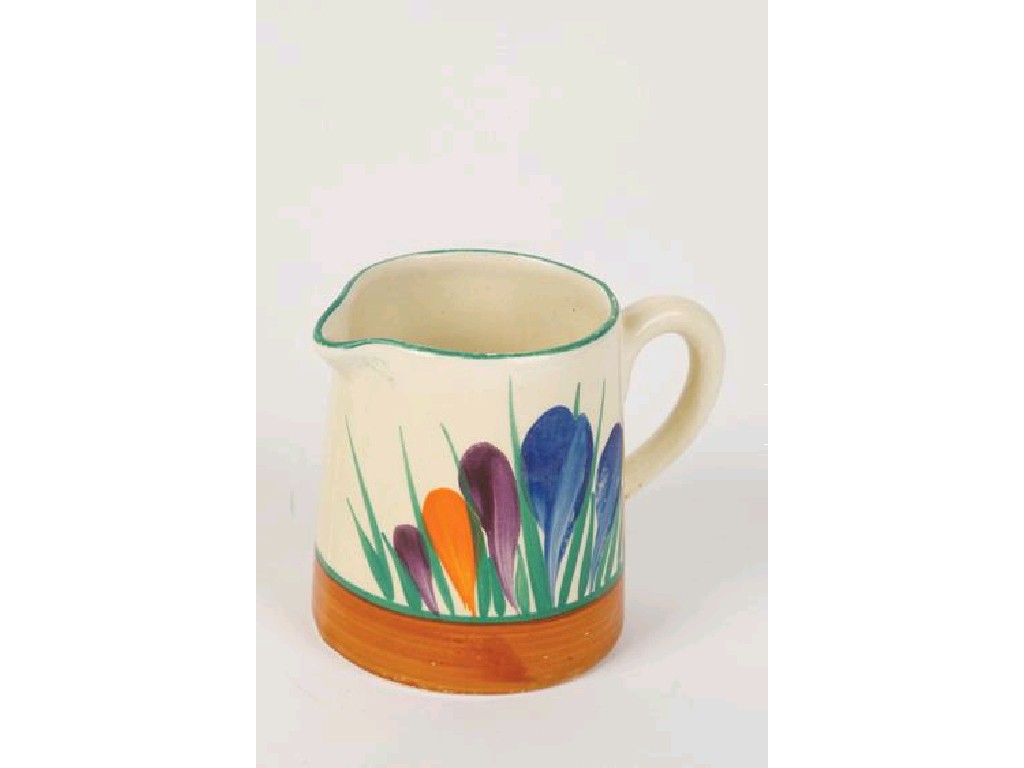 Appraisal: A CROCUS PATTERN CREAM JUG with printed marks to the