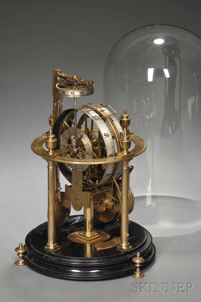 Appraisal: Merlin -type Skeleton Clock th century possibly by Charles Ruddick