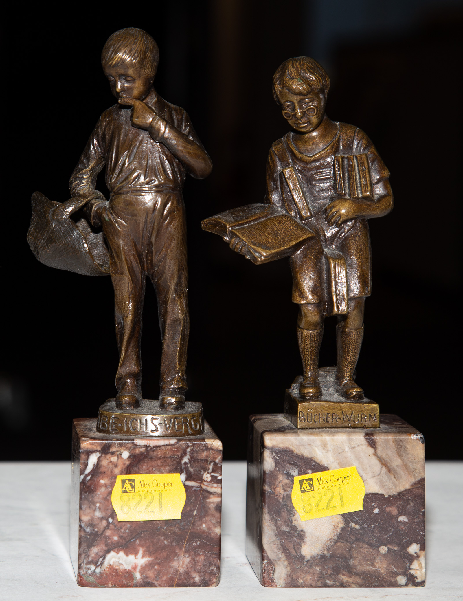 Appraisal: TWO SMALL GERMAN BRONZE FIGURES Ernst Beck - One inscribed