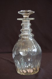 Appraisal: GEORGIAN THREE NECK RING DECANTER