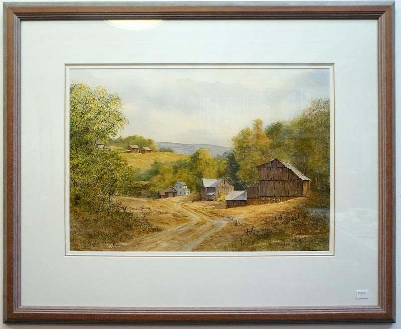 Appraisal: R Clemenson Original Watercolor R Clemenson Original Watercolor Description Dated