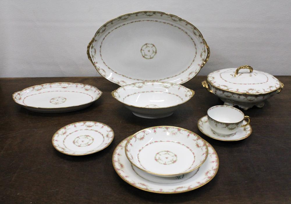 Appraisal: FIFTY-SEVEN PIECE LIMOGES CHINA SET Union Ceramique maker comprised of