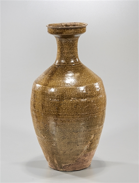 Appraisal: Korean glazed ceramic vase x approx