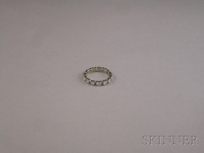 Appraisal: White Gold and Diamond Eternity Band size