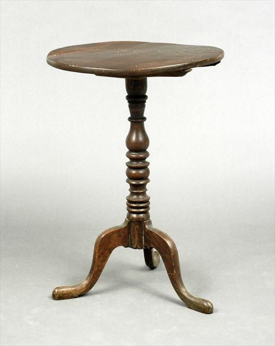 Appraisal: English Elm Tilt-Top Candlestand in in diam Provenance The Collection