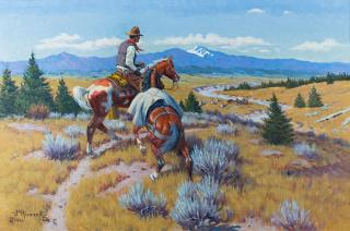 Appraisal: I Ride Old Paint by John Wade Hampton John Wade