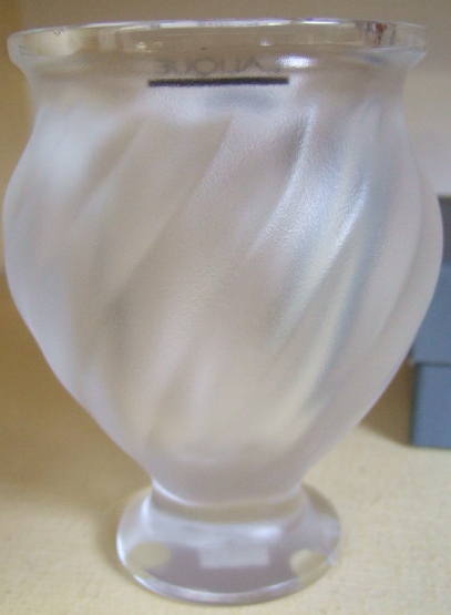 Appraisal: A modern Lalique clear and frosted glass vase moulded with