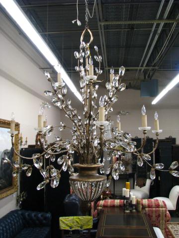 Appraisal: Large Exquisite Chandelier with Crystals approximately ' high and '