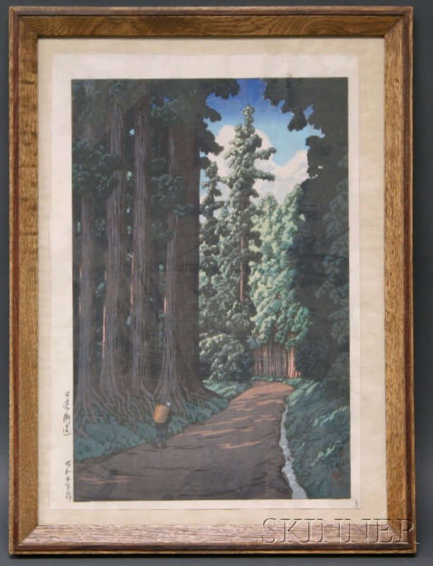 Appraisal: Hasui Cryptomeria Avenue at Nikko very good impression color and