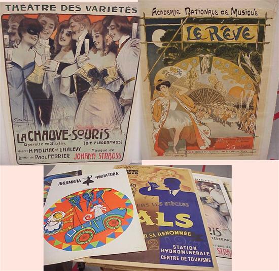 Appraisal: Two turn of the century French opera posters Le Reve