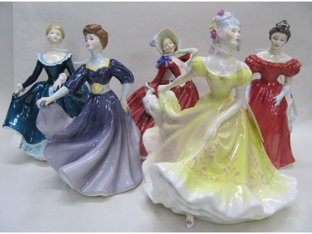 Appraisal: Five Royal Doulton figures to include Winsome HN Jacqueline HN