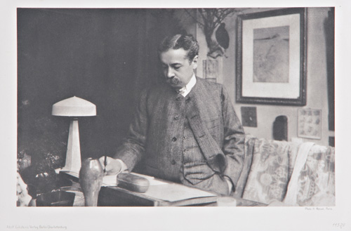 Appraisal: R LALIQUE Photographic portrait of Rene Lalique at work in