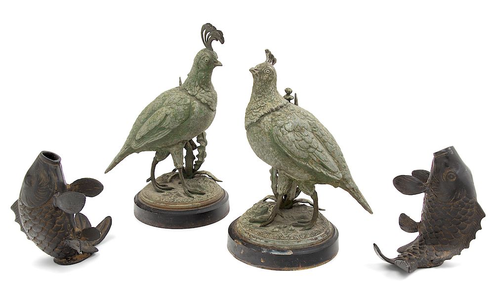 Appraisal: A Group of Four Cast Metal Animals TH CENTU A