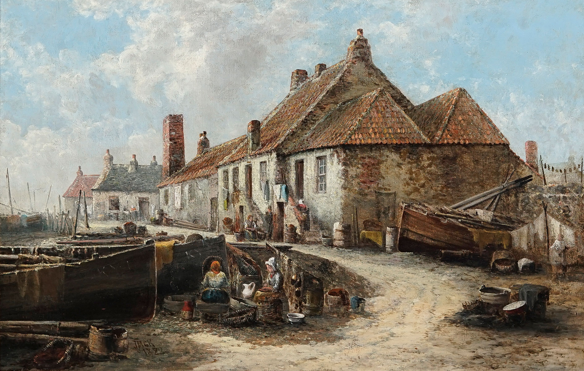 Appraisal: JACK John - ''Houses Marhil'' European Fishing Village '' x